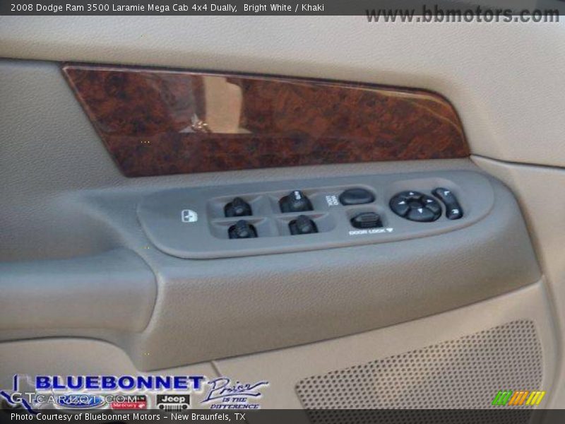 Bright White / Khaki 2008 Dodge Ram 3500 Laramie Mega Cab 4x4 Dually