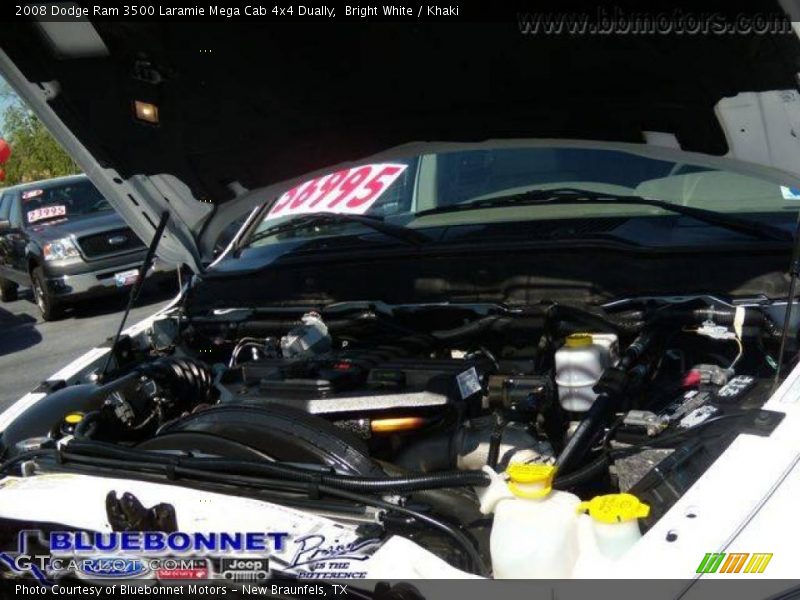 Bright White / Khaki 2008 Dodge Ram 3500 Laramie Mega Cab 4x4 Dually