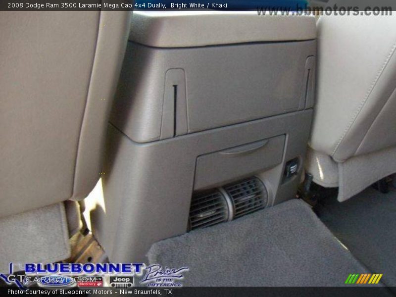 Bright White / Khaki 2008 Dodge Ram 3500 Laramie Mega Cab 4x4 Dually