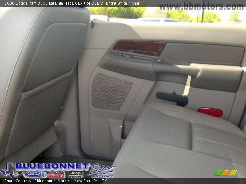 Bright White / Khaki 2008 Dodge Ram 3500 Laramie Mega Cab 4x4 Dually
