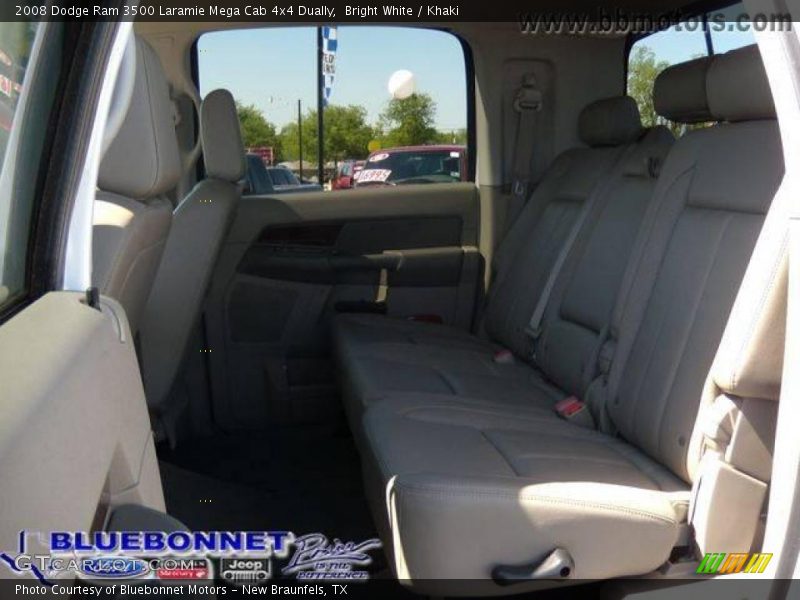 Bright White / Khaki 2008 Dodge Ram 3500 Laramie Mega Cab 4x4 Dually