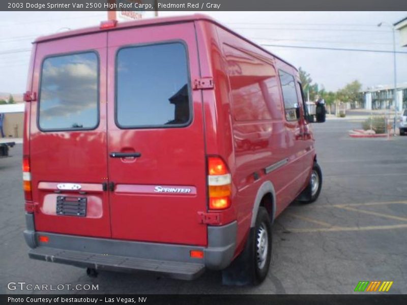 Piedmont Red / Gray 2003 Dodge Sprinter Van 2500 High Roof Cargo