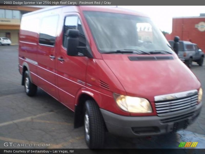 Piedmont Red / Gray 2003 Dodge Sprinter Van 2500 High Roof Cargo