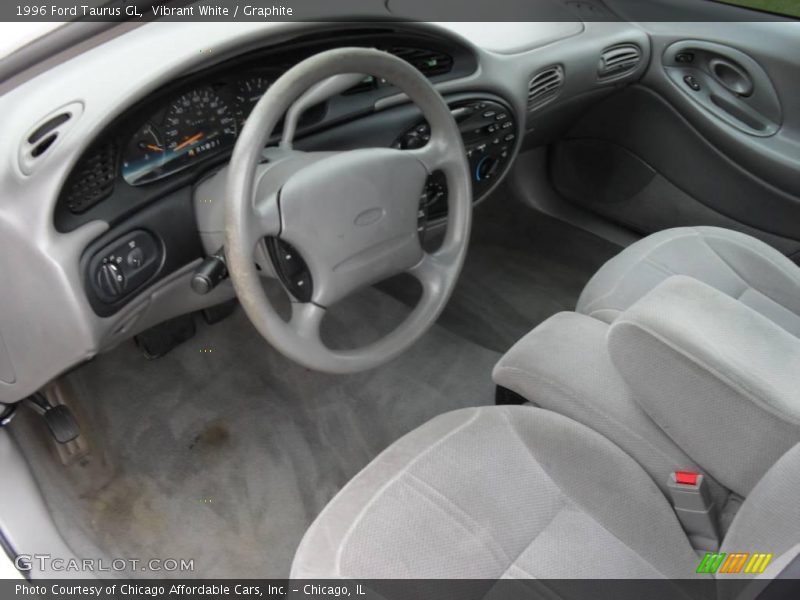 Vibrant White / Graphite 1996 Ford Taurus GL