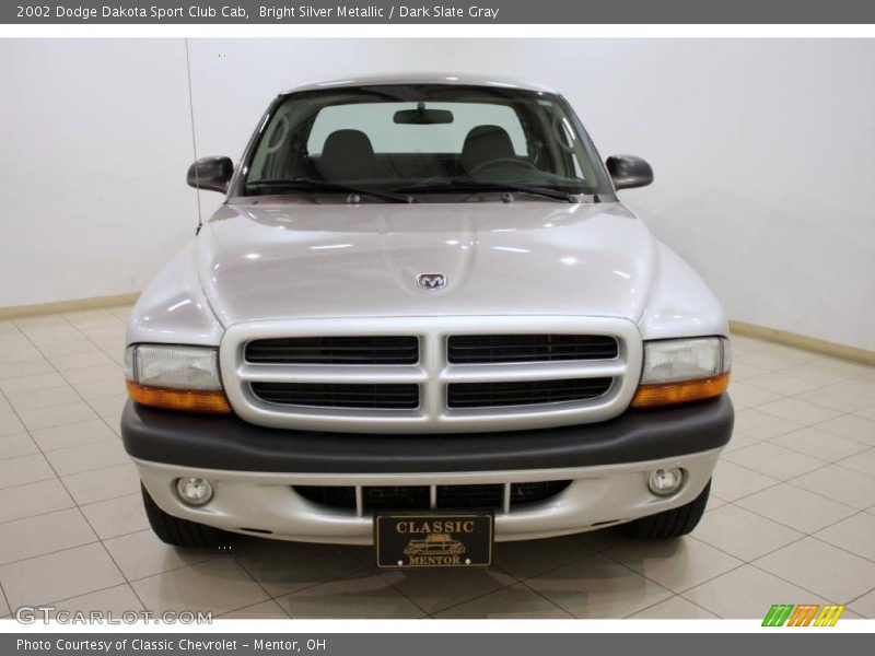 Bright Silver Metallic / Dark Slate Gray 2002 Dodge Dakota Sport Club Cab