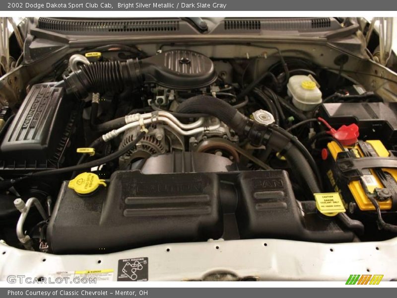 Bright Silver Metallic / Dark Slate Gray 2002 Dodge Dakota Sport Club Cab