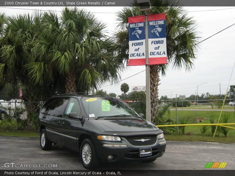 Shale Green Metallic / Camel 2000 Chrysler Town & Country LXi