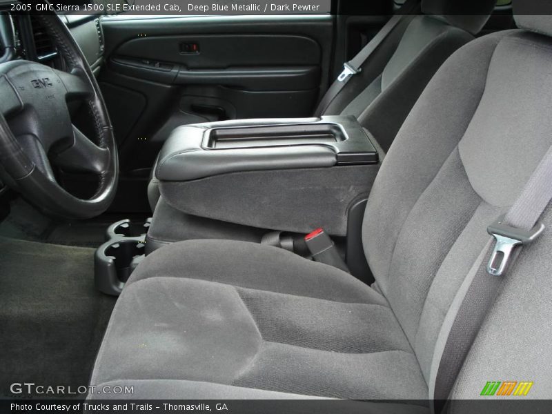 Deep Blue Metallic / Dark Pewter 2005 GMC Sierra 1500 SLE Extended Cab