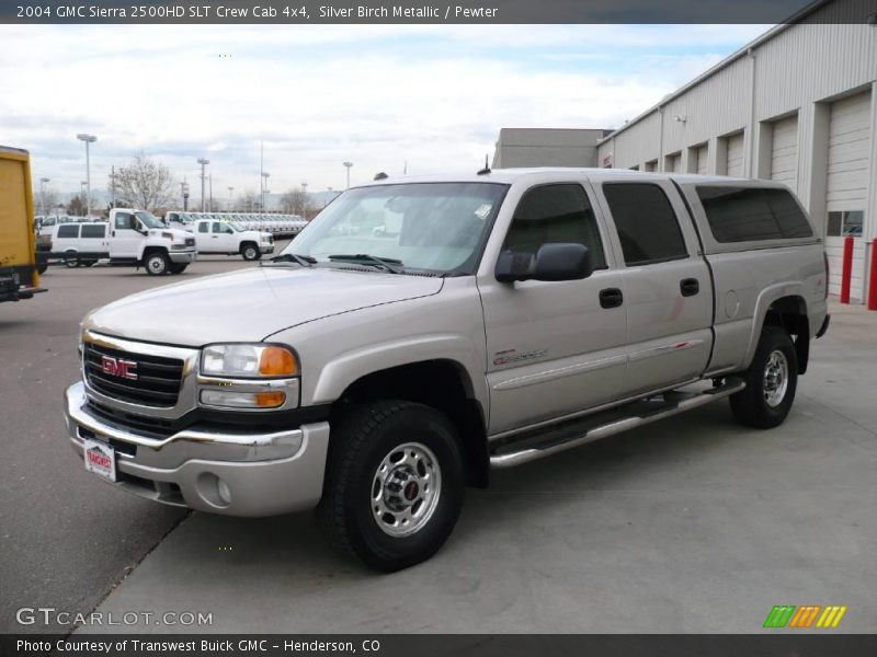 Silver Birch Metallic / Pewter 2004 GMC Sierra 2500HD SLT Crew Cab 4x4