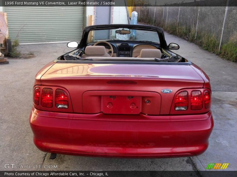 Laser Red Metallic / Saddle 1996 Ford Mustang V6 Convertible