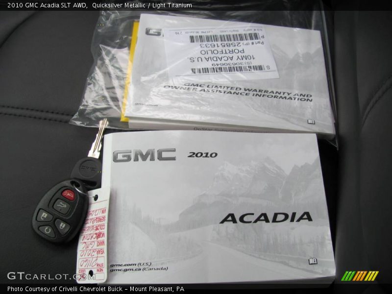 Quicksilver Metallic / Light Titanium 2010 GMC Acadia SLT AWD