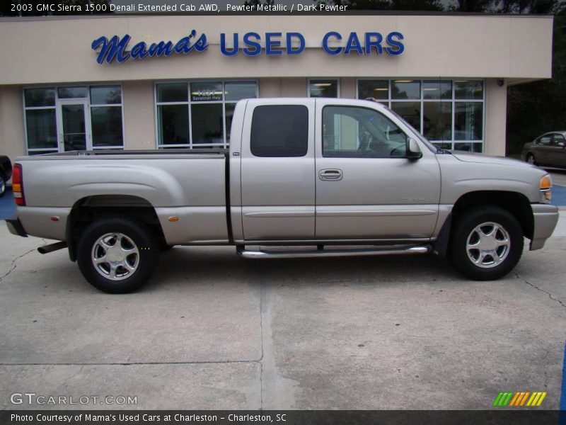 Pewter Metallic / Dark Pewter 2003 GMC Sierra 1500 Denali Extended Cab AWD