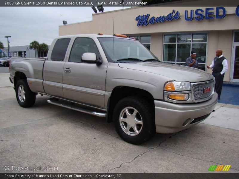 Pewter Metallic / Dark Pewter 2003 GMC Sierra 1500 Denali Extended Cab AWD