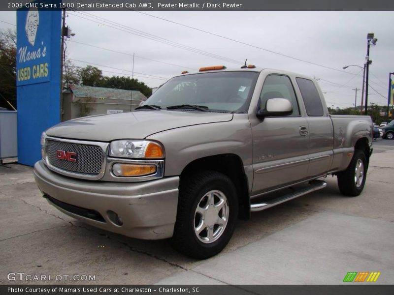 Pewter Metallic / Dark Pewter 2003 GMC Sierra 1500 Denali Extended Cab AWD