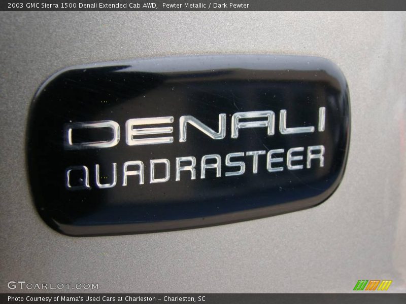 Pewter Metallic / Dark Pewter 2003 GMC Sierra 1500 Denali Extended Cab AWD