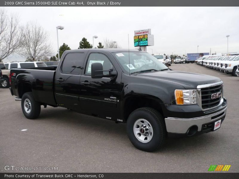 Onyx Black / Ebony 2009 GMC Sierra 3500HD SLE Crew Cab 4x4