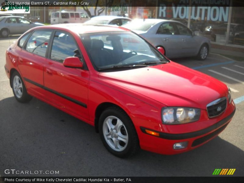 Cardinal Red / Gray 2001 Hyundai Elantra GT