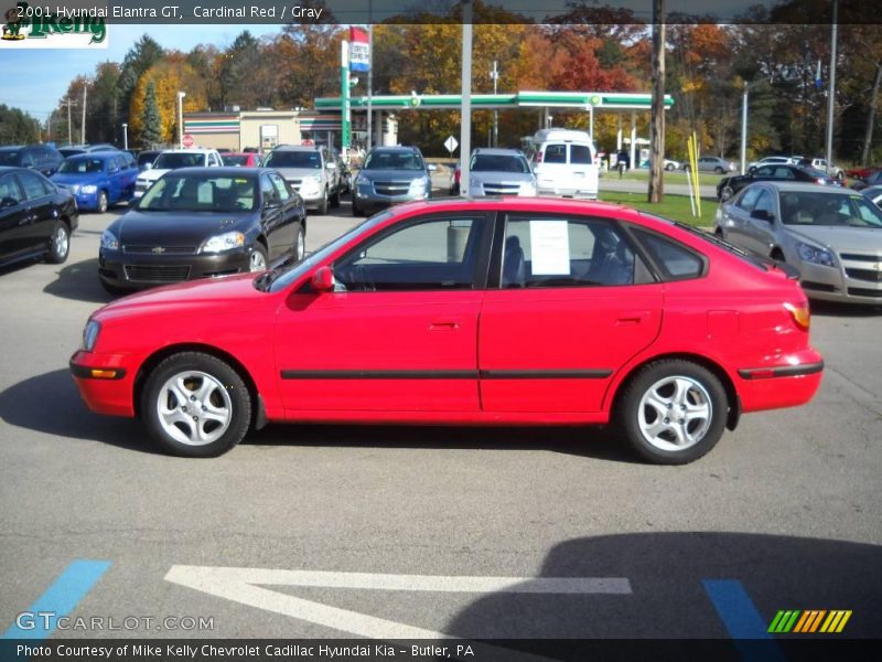 Cardinal Red / Gray 2001 Hyundai Elantra GT