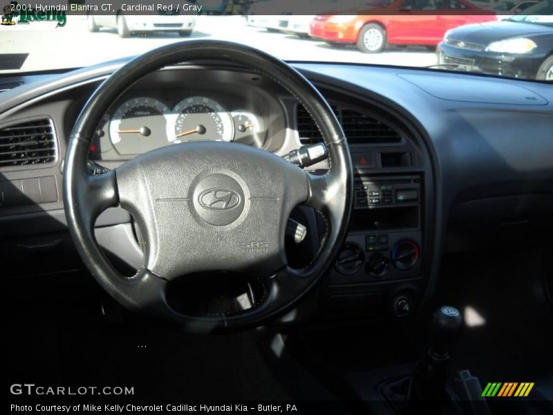 Cardinal Red / Gray 2001 Hyundai Elantra GT