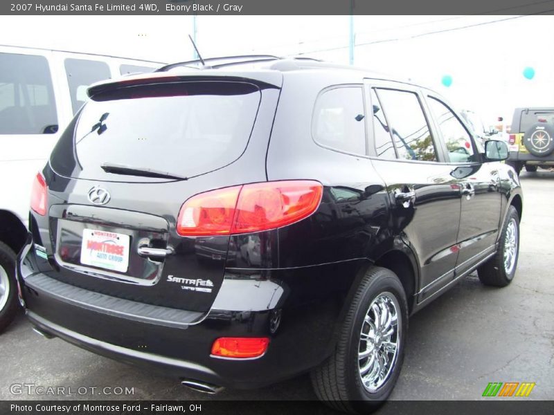Ebony Black / Gray 2007 Hyundai Santa Fe Limited 4WD
