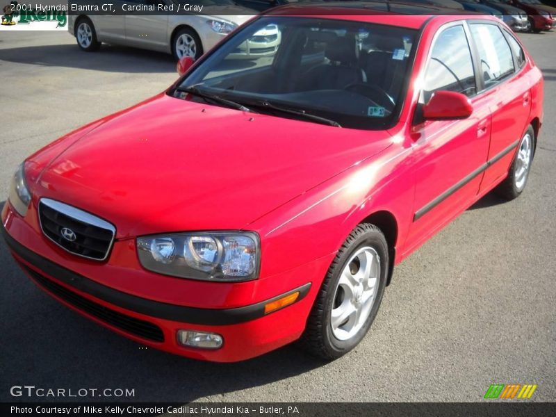 Cardinal Red / Gray 2001 Hyundai Elantra GT