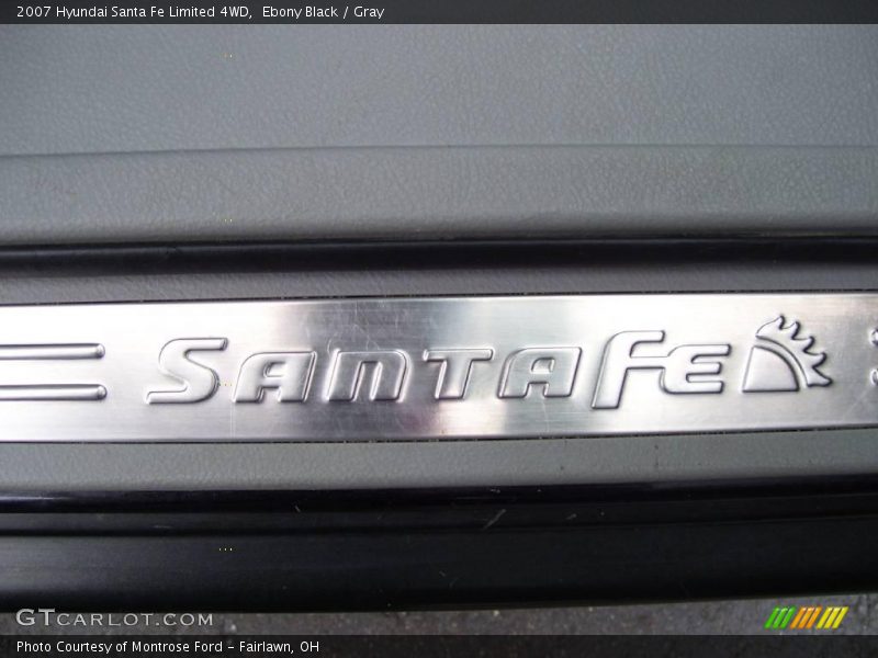 Ebony Black / Gray 2007 Hyundai Santa Fe Limited 4WD