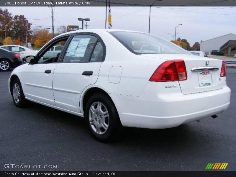 Taffeta White / Gray 2001 Honda Civic LX Sedan