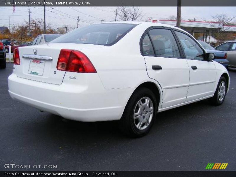 Taffeta White / Gray 2001 Honda Civic LX Sedan