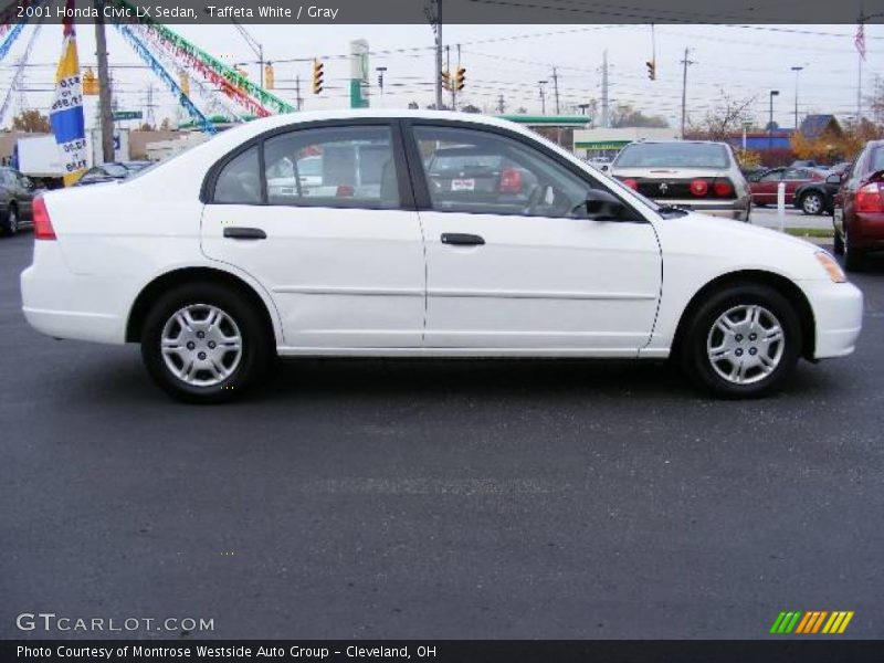 Taffeta White / Gray 2001 Honda Civic LX Sedan