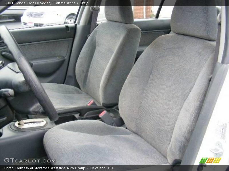 Taffeta White / Gray 2001 Honda Civic LX Sedan