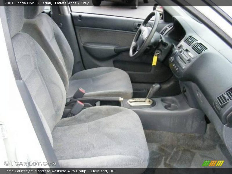 Taffeta White / Gray 2001 Honda Civic LX Sedan