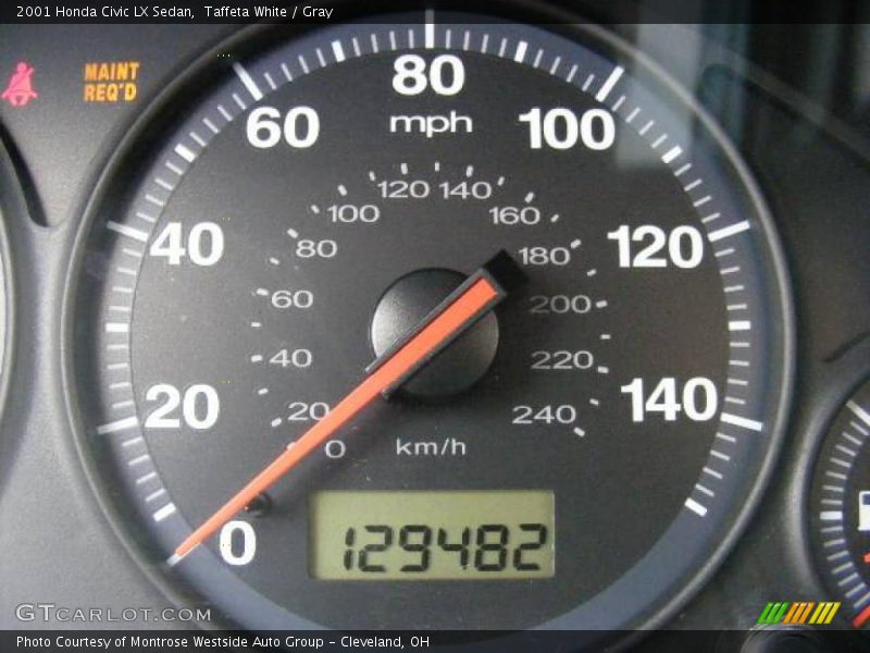 Taffeta White / Gray 2001 Honda Civic LX Sedan
