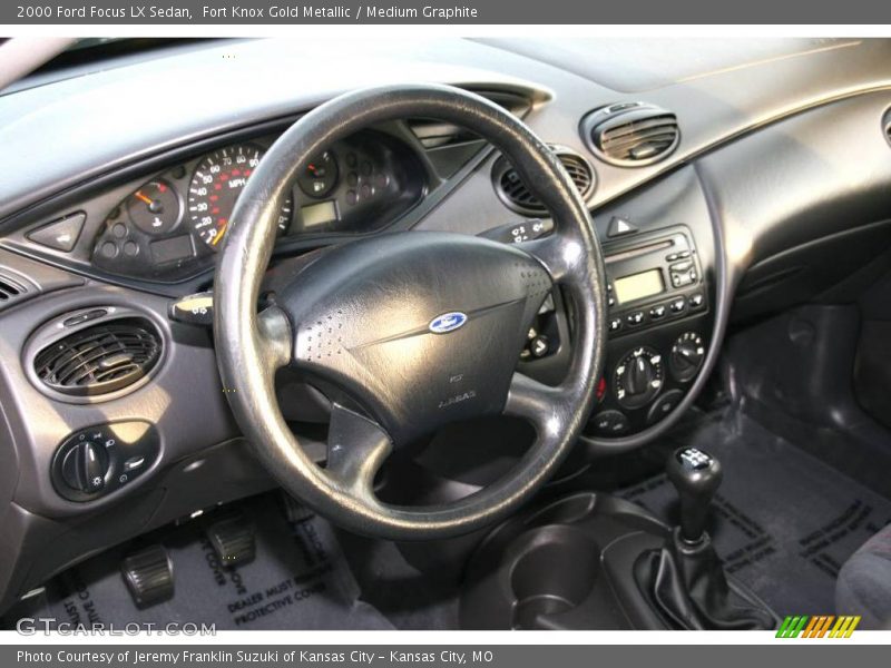 Fort Knox Gold Metallic / Medium Graphite 2000 Ford Focus LX Sedan