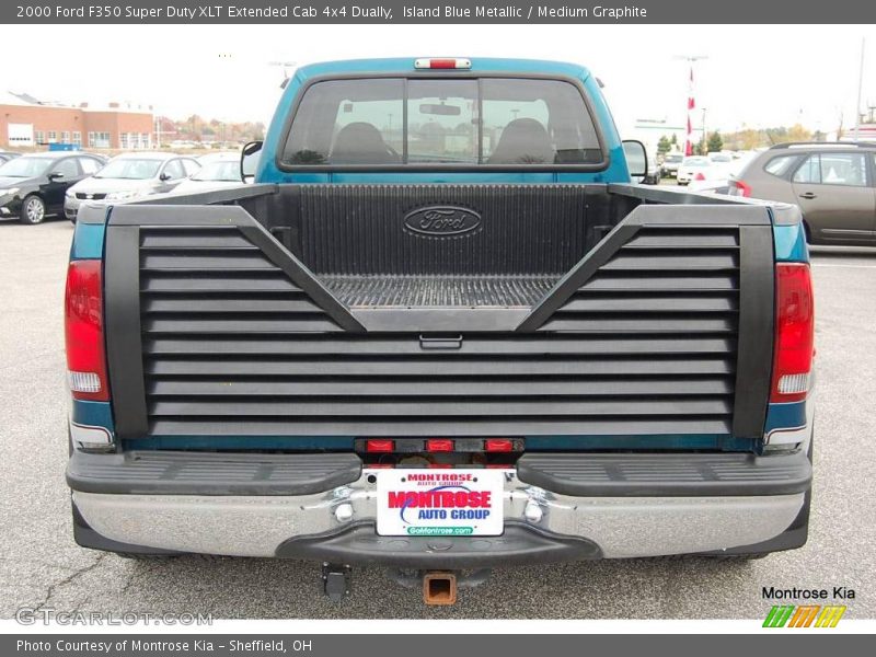 Island Blue Metallic / Medium Graphite 2000 Ford F350 Super Duty XLT Extended Cab 4x4 Dually