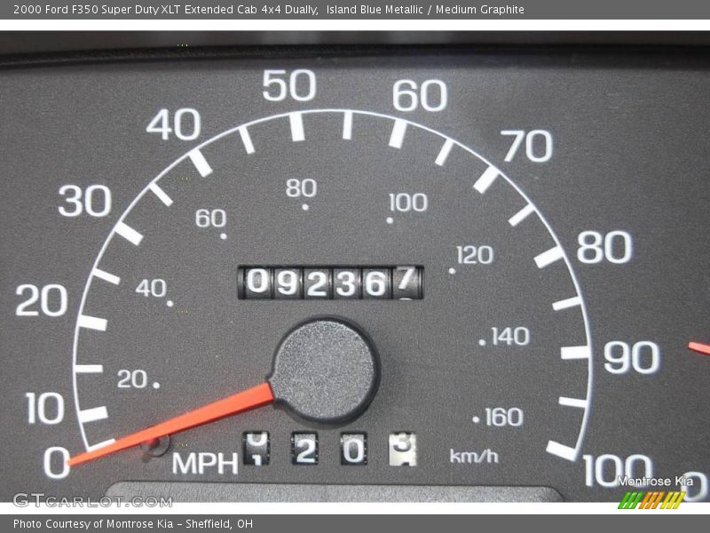 Island Blue Metallic / Medium Graphite 2000 Ford F350 Super Duty XLT Extended Cab 4x4 Dually