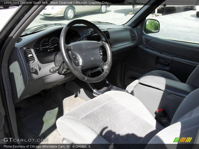 Black Clearcoat / Medium Graphite Grey 1999 Ford Explorer Sport 4x4