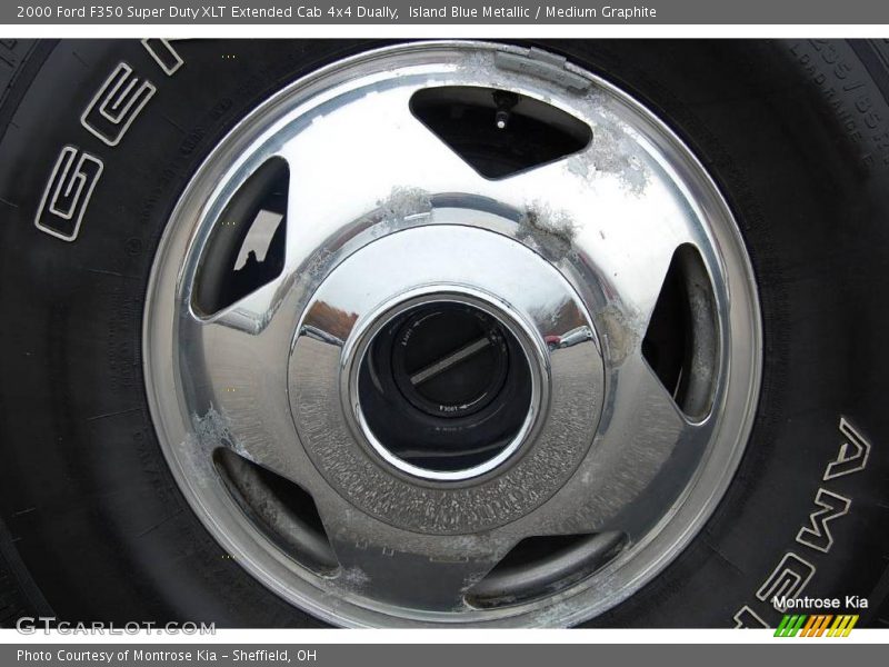 Island Blue Metallic / Medium Graphite 2000 Ford F350 Super Duty XLT Extended Cab 4x4 Dually