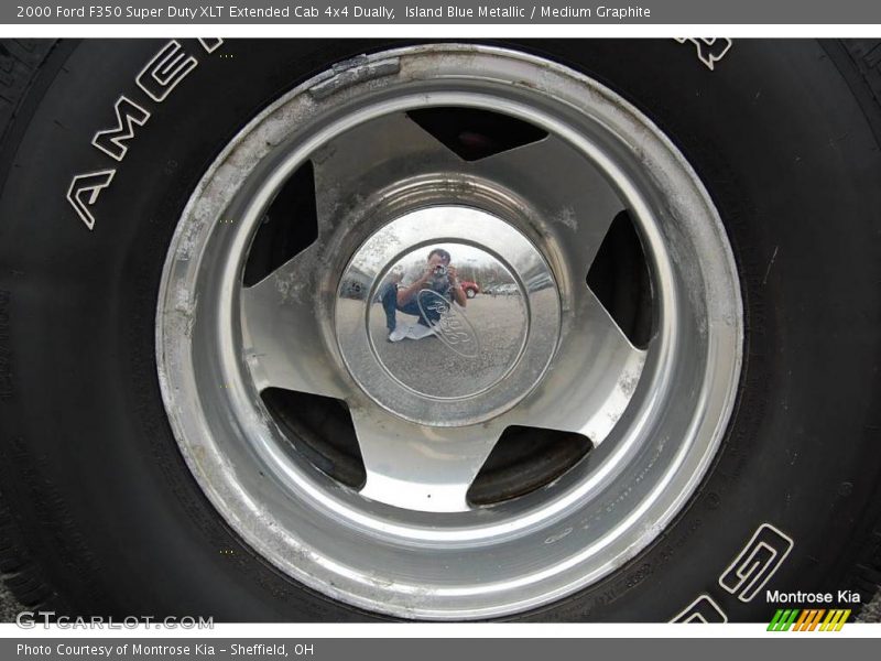 Island Blue Metallic / Medium Graphite 2000 Ford F350 Super Duty XLT Extended Cab 4x4 Dually