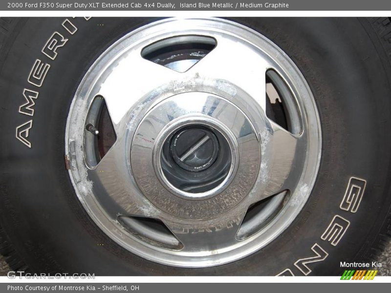 Island Blue Metallic / Medium Graphite 2000 Ford F350 Super Duty XLT Extended Cab 4x4 Dually