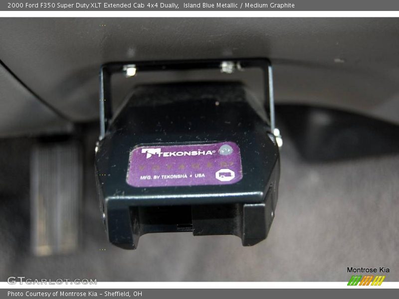 Island Blue Metallic / Medium Graphite 2000 Ford F350 Super Duty XLT Extended Cab 4x4 Dually