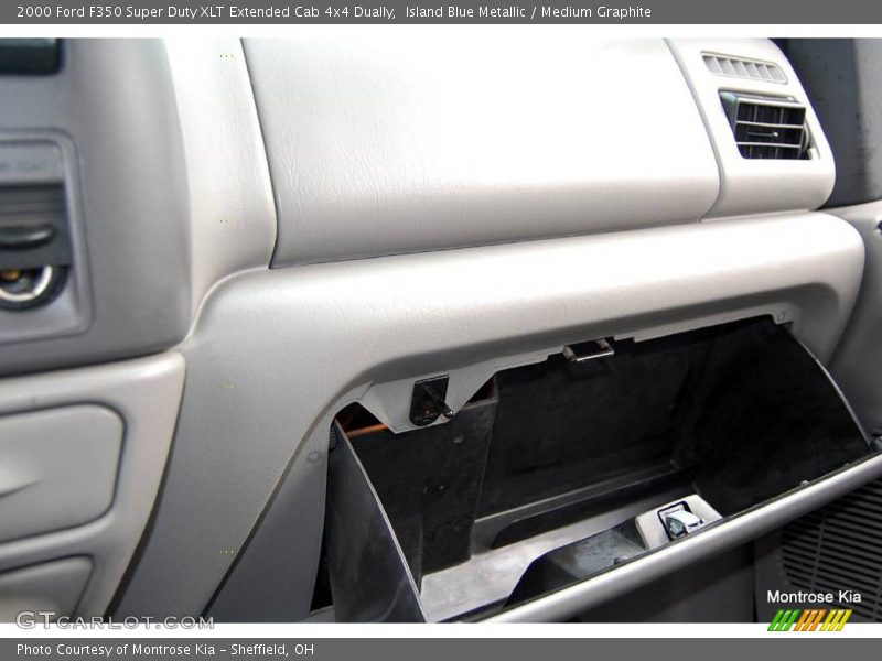 Island Blue Metallic / Medium Graphite 2000 Ford F350 Super Duty XLT Extended Cab 4x4 Dually