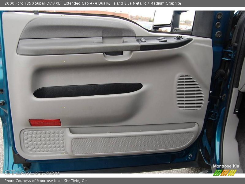 Island Blue Metallic / Medium Graphite 2000 Ford F350 Super Duty XLT Extended Cab 4x4 Dually