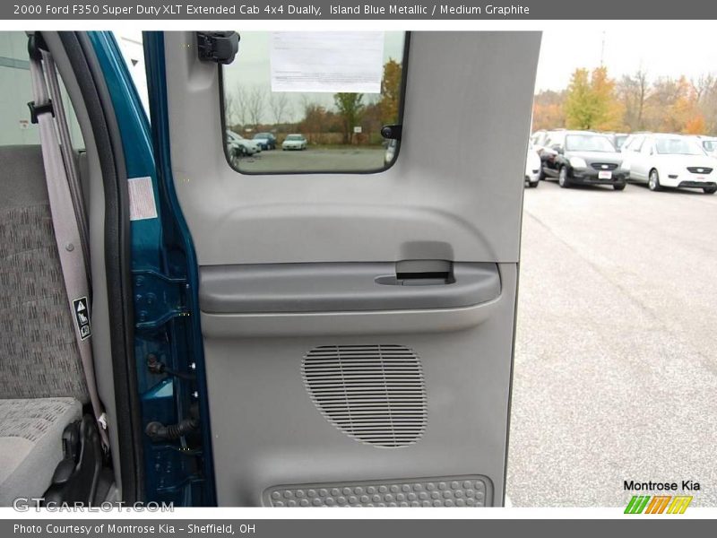 Island Blue Metallic / Medium Graphite 2000 Ford F350 Super Duty XLT Extended Cab 4x4 Dually