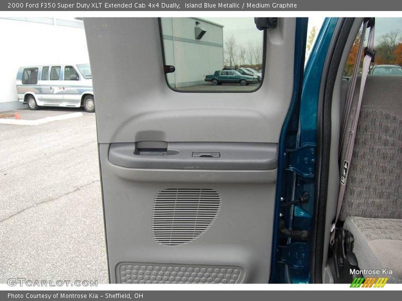Island Blue Metallic / Medium Graphite 2000 Ford F350 Super Duty XLT Extended Cab 4x4 Dually