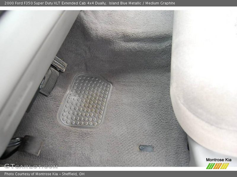 Island Blue Metallic / Medium Graphite 2000 Ford F350 Super Duty XLT Extended Cab 4x4 Dually