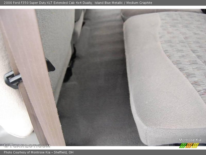 Island Blue Metallic / Medium Graphite 2000 Ford F350 Super Duty XLT Extended Cab 4x4 Dually