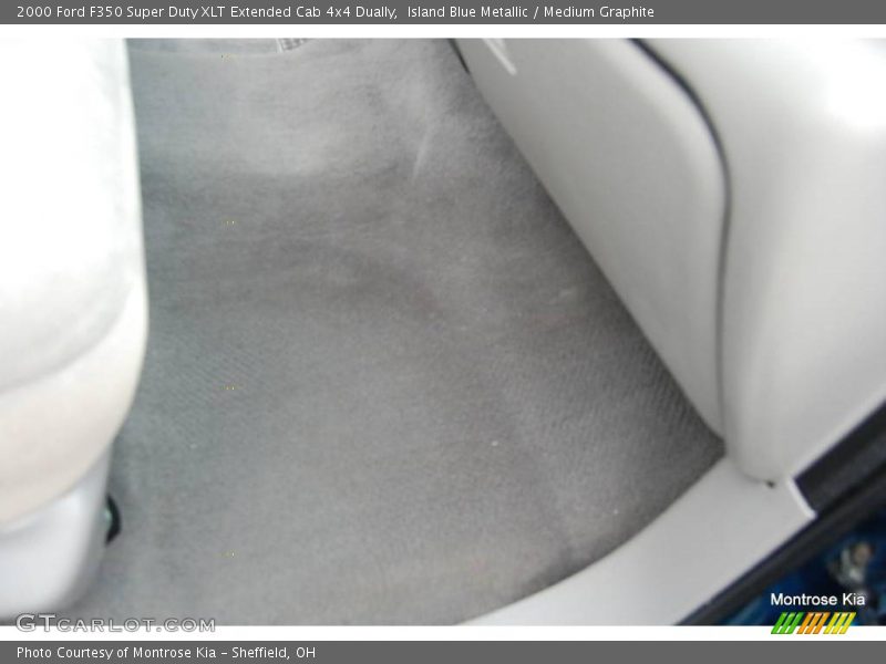 Island Blue Metallic / Medium Graphite 2000 Ford F350 Super Duty XLT Extended Cab 4x4 Dually