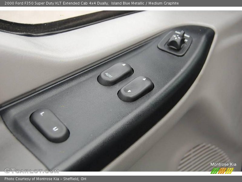 Island Blue Metallic / Medium Graphite 2000 Ford F350 Super Duty XLT Extended Cab 4x4 Dually