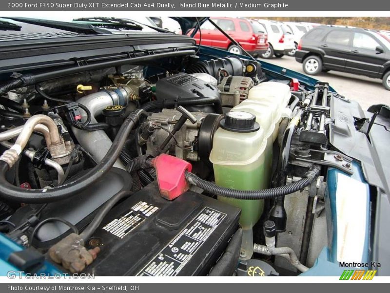 Island Blue Metallic / Medium Graphite 2000 Ford F350 Super Duty XLT Extended Cab 4x4 Dually