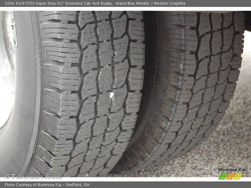 Island Blue Metallic / Medium Graphite 2000 Ford F350 Super Duty XLT Extended Cab 4x4 Dually